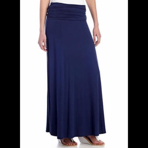 Max Studio Sophie Fold-over Stretch Jersey Maxi Skirt - Picture 5 of 9